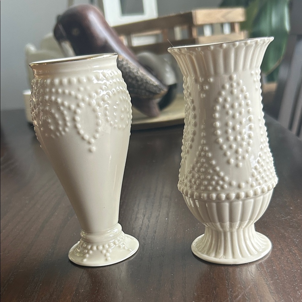 Lenox Elegant Cream Vase Set